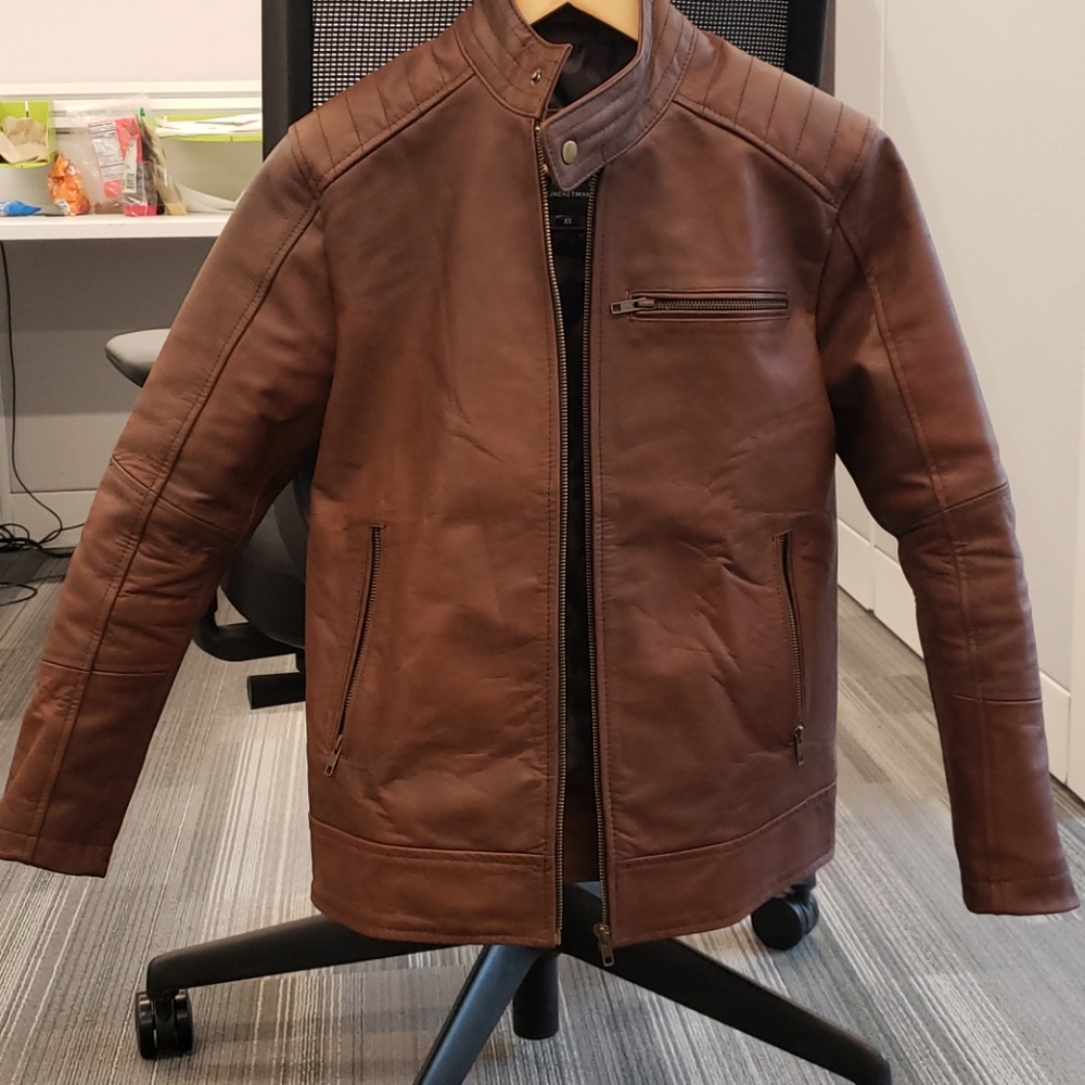 The Jacket Maker Dean Brown leather jacket
